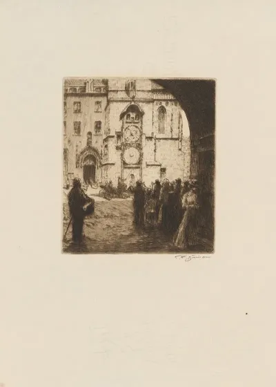 In Front Of The Old Town Horologe