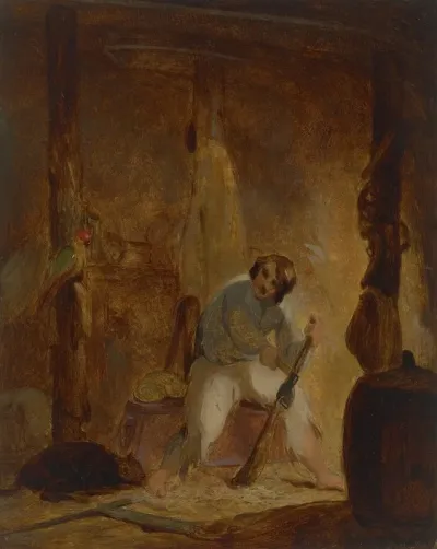 In His Cave