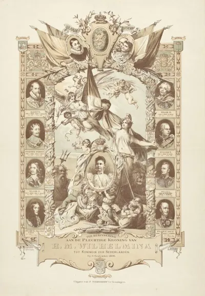 In Memory Of The Solemn Coronation Of Her Majesty Queen Wilhelmina As Queen Of The Netherlands September 6 1898