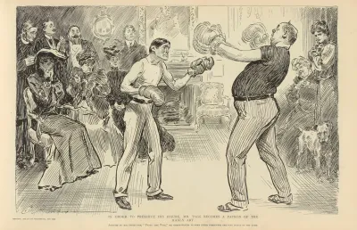 In Order To Preserve His Figure Mr Tagg Becomes A Patron Of The Manly Art