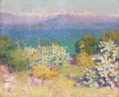 In The Morning Alpes Maritimes From Antibes