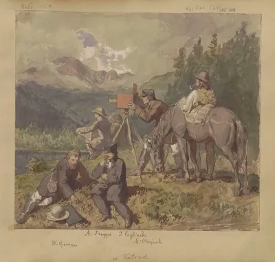 In The Tatra Mountains Trip Of Artists To Smreczynski Staw Lake