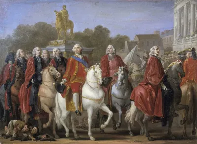 Inauguration De La Statue De Louis Xv Sur La Place Du Meme Nom