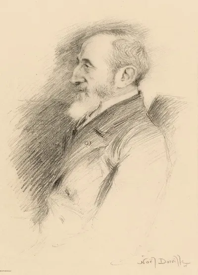 Inconnu De Profil Gauche Age Avec Une Barbe