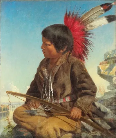 Indian Boy At Fort Snelling