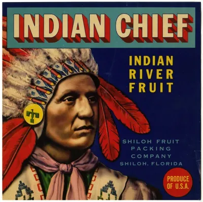Indian Chief Fruit Label