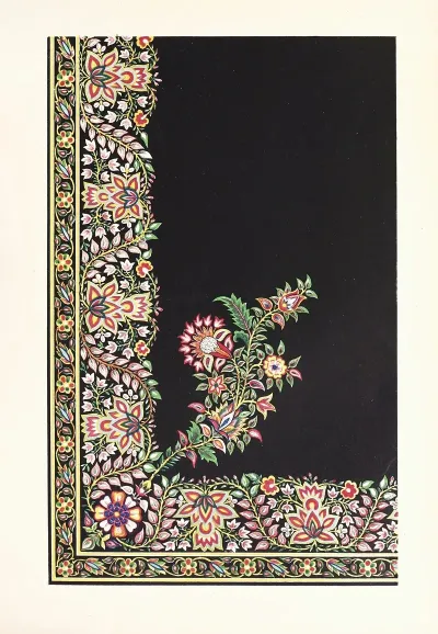 Indian Embroidered Satin Apron