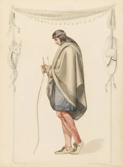Indian Figure In Profile
