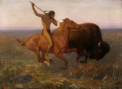 Indian Hunting Buffalo