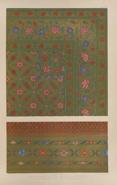 Indian Kincob Pattern Woven At Ahmedabad
