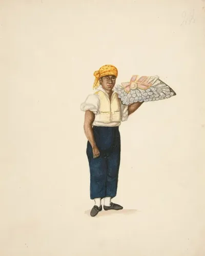 Indian Man Carrying Tray