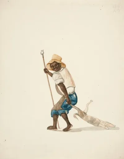 Indian Man Dragging Dead Dog