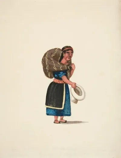 Indian Woman Going To Market