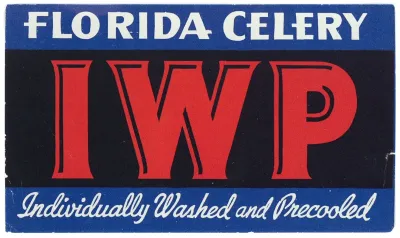 Individually Washed And Precooled Florida Celery Label