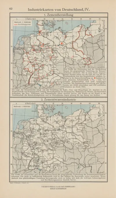 Industriekarten Von Deutschland Iv