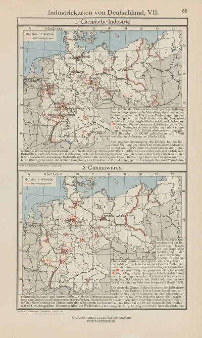 Industriekarten Von Deutschland Vii