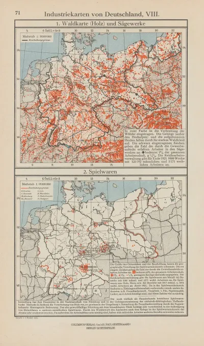 Industriekarten Von Deutschland Viii