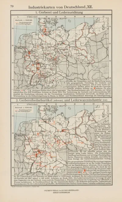 Industriekarten Von Deutschland Xii