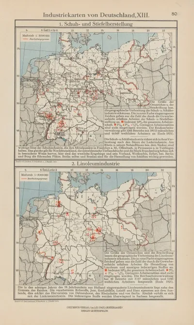 Industriekarten Von Deutschland Xiii
