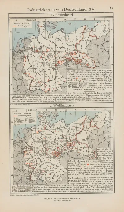 Industriekarten Von Deutschland Xv