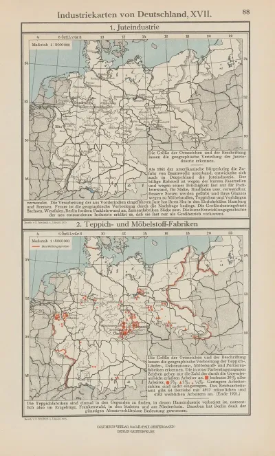 Industriekarten Von Deutschland Xvii