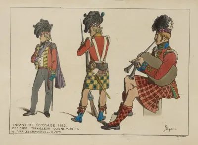 Infanterie Ecossaise 1815 Officier Tirailleur Cornemusier