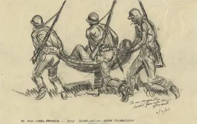 Infantrymen Carrying Back Japanese Prisoner Shelter Half