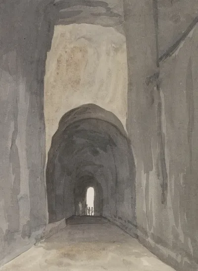 Ingang Van Grot Crypta Neapolitana Of Grotta Di Posillipo Aan De Kust Van Pozzuoli