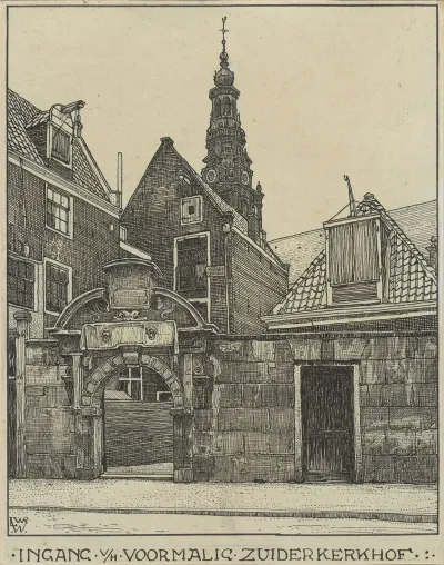 Ingang Van Het Voormalige Zuiderkerkhof Aan De St Anthonie Breestraat Te Amsterdam