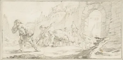 Inhabitants Leaving A Conquered City