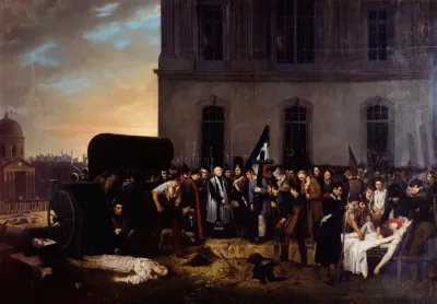 Inhumation Provisoire Des Victimes De Juillet Devant La Colonnade Du Louvre