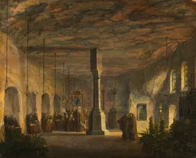 Innenansicht Der St Maximuskapelle In Salzburg Petersfriedhof