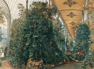 Innenansicht Des Palmenhauses Von Schloss Eisgrub
