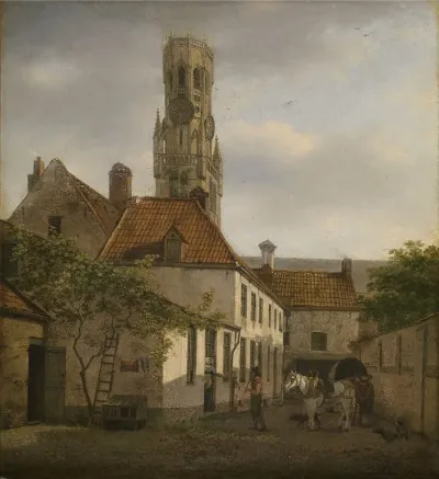 Inner Courtyard In Bruges