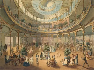 Innere Ansicht Des Deutschen Volks Winter Gartens Iinterior Of The German Winter Garden 45 Bowery New York