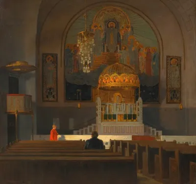 Inneres Der Kirche Am Steinhof