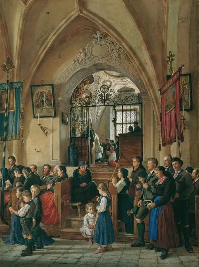 Inneres Der Pfarrkirche Von Aussee