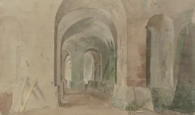 Inneres Einer Gewolbten Pfeilerhalle