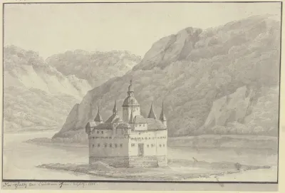 Inselburg Pfalzgrafenstein Pfalz Bei Kaub