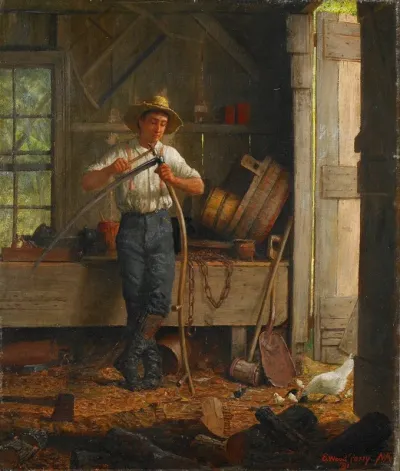 Inside A Barn