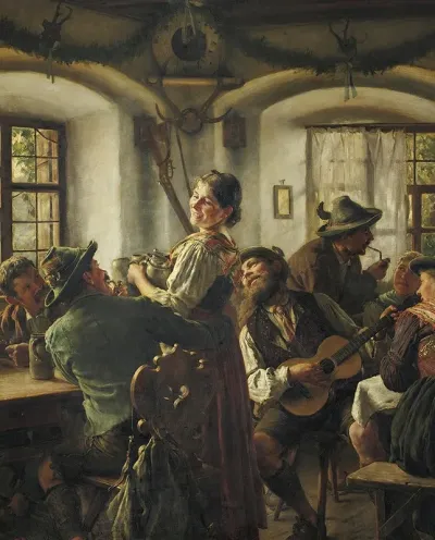 Inside A Bavarian Tavern