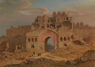 Inside The Main Entrance Of The Purana Qila Delhi