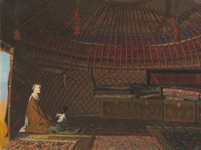 Inside The Tent Of A Rich Kirghiz