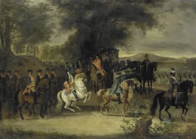 Inspection Of A Cavalry Regiment Perhaps By William Of Hesse Homburg
