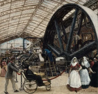 Interieur De La Galerie Des Machines A Lexposition Universelle De 1889