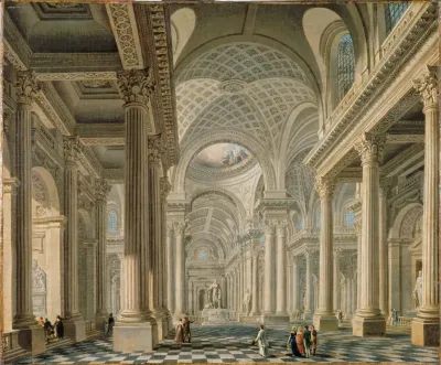 Interieur De Leglise De La Madeleine Dapres Le Projet De Contant Divry