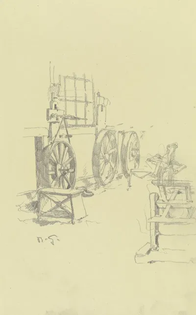 Interieur Der Grosen Spinnerei Von Edam