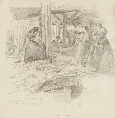 Interieur Du Marche Des Enfants Rouges En Decembre 1907 3eme Arrondissement