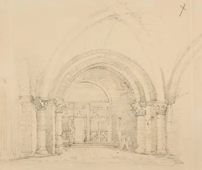Interieur Du Porche Nord De La Cathedrale Notre Dame De Lannonciation Du Puy En Velay