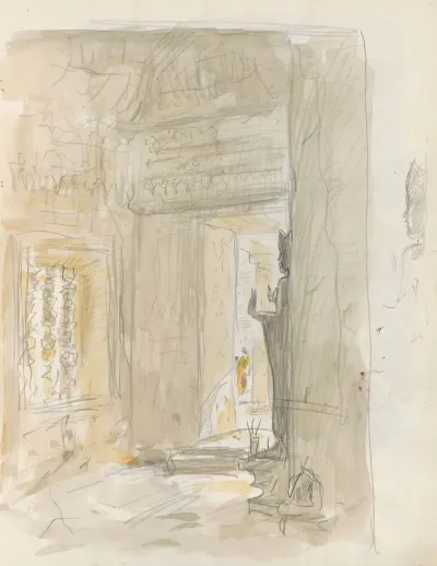 Interieur Van De Angkor Wat Tempel In Cambodja